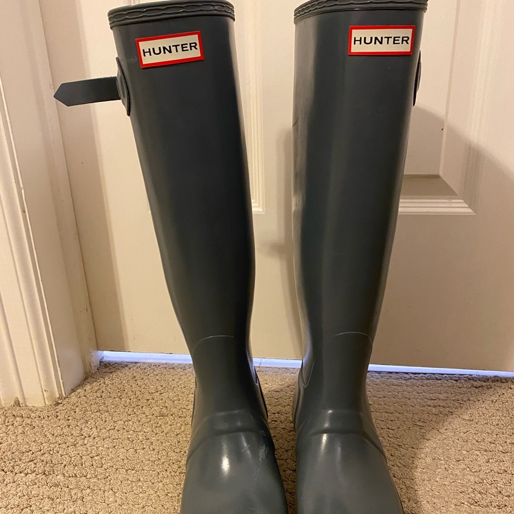 Hunter Boots Tall gray gloss